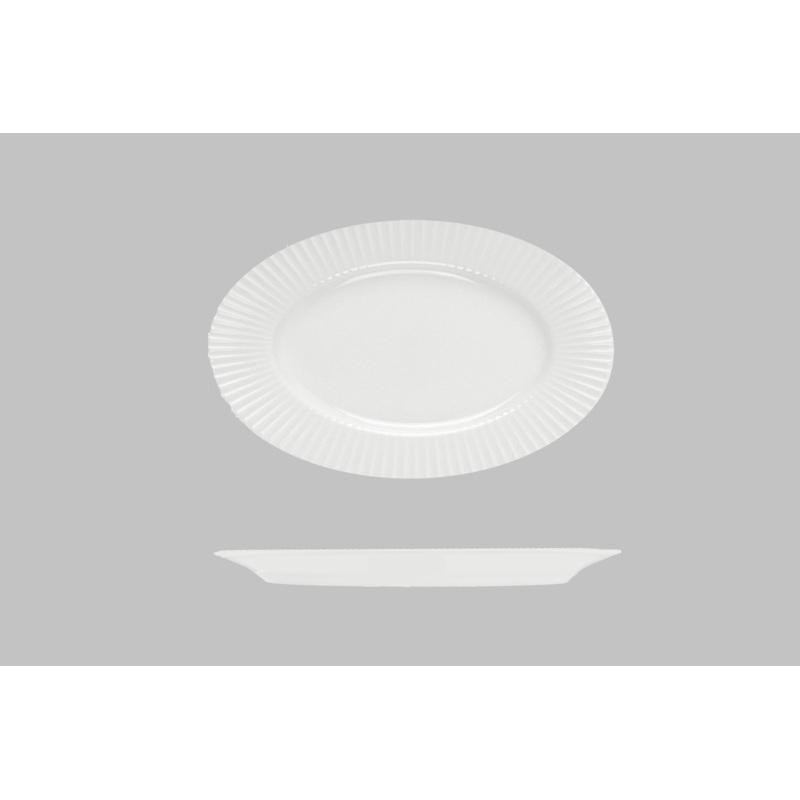 Oval Plate Wide Rim 265 x 380mm: Pack of 6