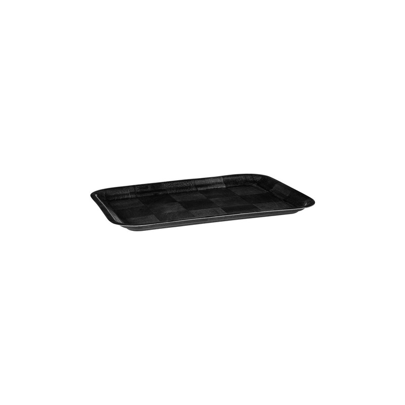 Rectangular Tray, 200 x 300mm - Black Woven Wood: Pack of 12