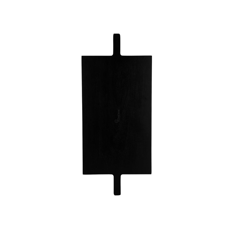 Serve Paddle Board, Black with 2Handles Acacia - 580X254X15mm: Pack of 4