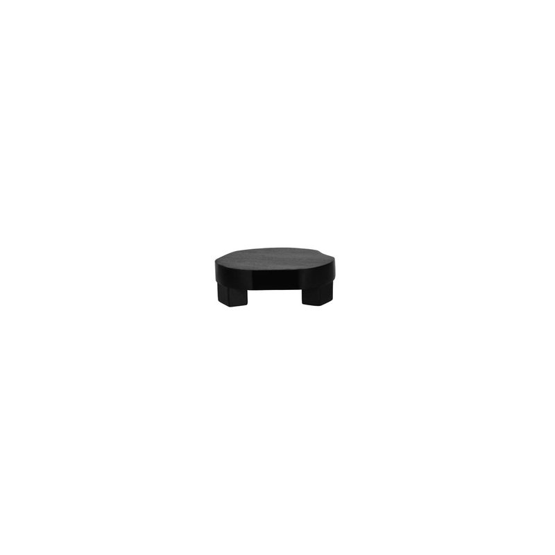Serve Round Footed Acacia - Display Stand , Black 150X50mm: Pack of 2