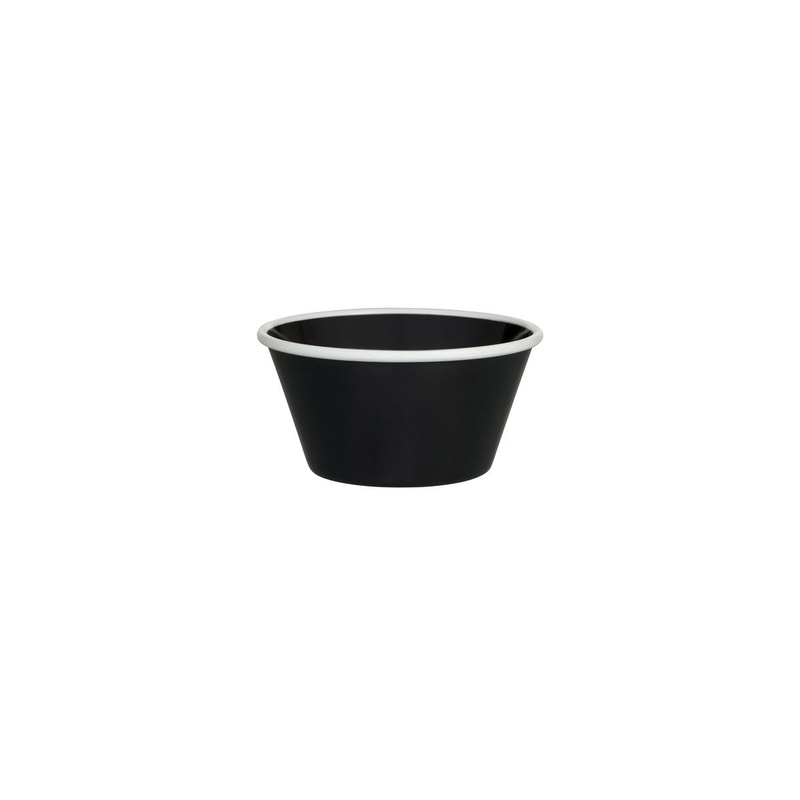 Tapered Bowl, 125 x 125 x 67mm, Melamine - Black & White: Pack of 12