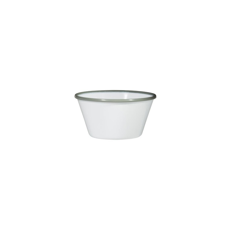 Tapered Bowl, 125 x 125 x 67mm, Melamine - White & Grey: Pack of 12