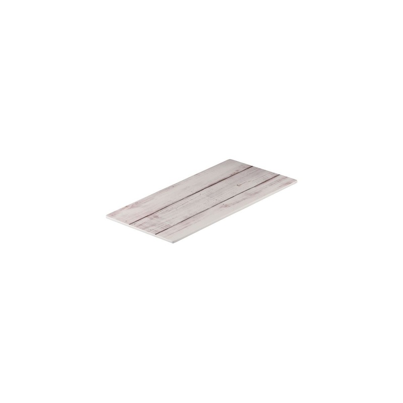 Flat Rectangular Platter, 325 x 175mm, Melamine - Shabby: Pack of 6