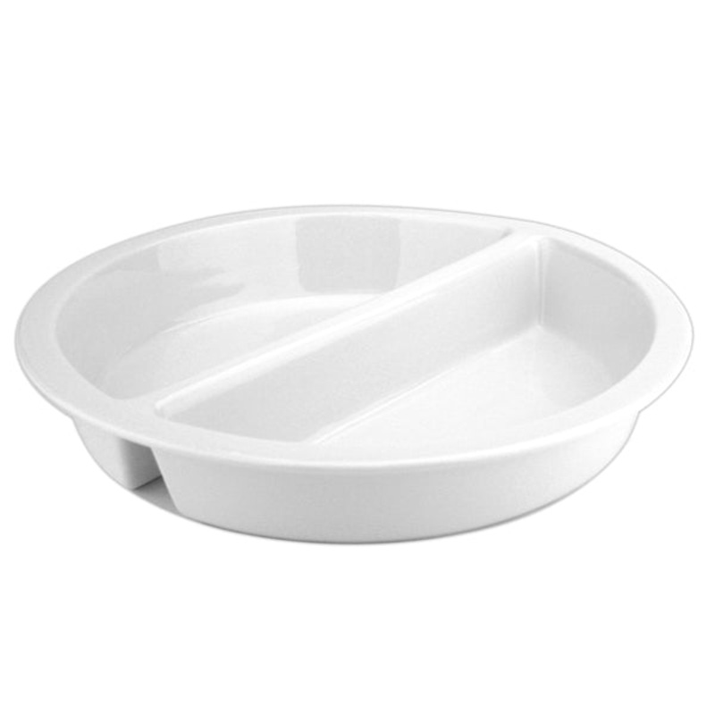 Food Pan - Porcelain, Round, 1 Divider, 360mm
