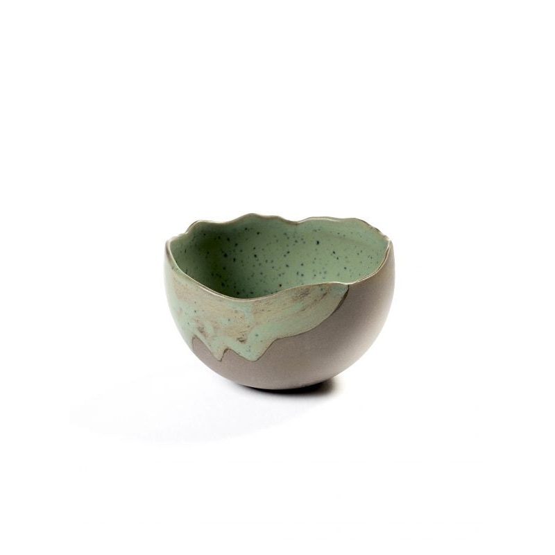 Mini Bowl - 90x55mm, Green Dots: Pack of 1
