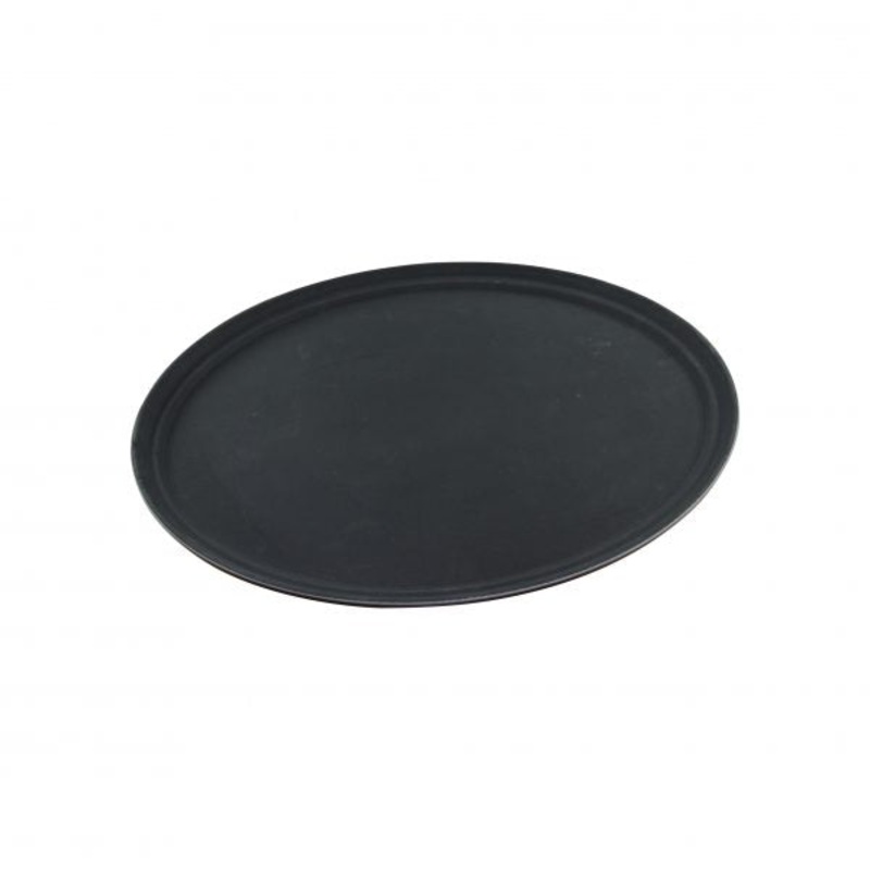 Oval Tray - Plastic Non Slip - 680mm, Black