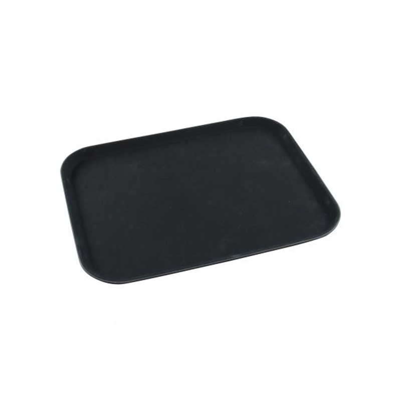 Rectangle Tray - 380x510mm, Plastic Non-Slip, Black
