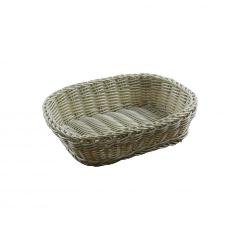 Rectangular Polypropylene Basket - 250x190x75mm: Pack of 6