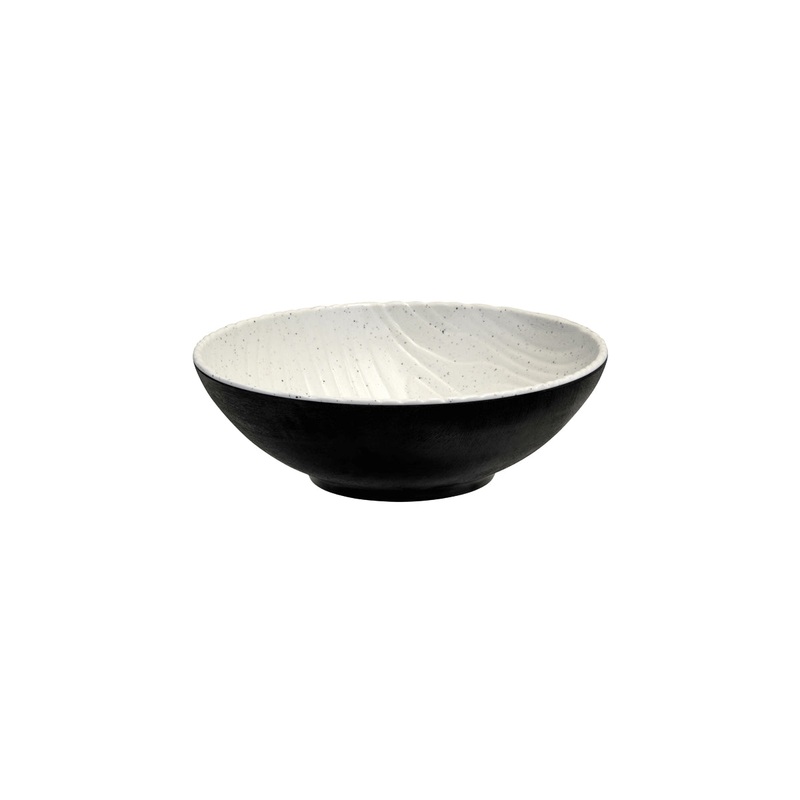Round Bowlstone - 254mm, Transform, Natural-Black: Pack of 6