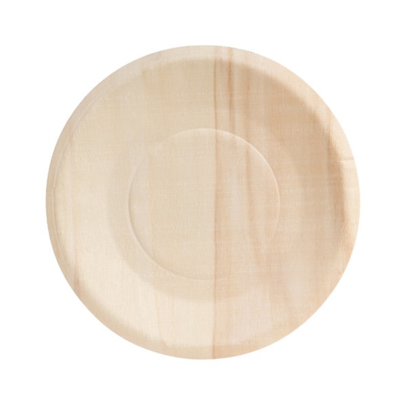 Round Plate Wide Rim - Bio Wood, 150mm: Pack of 10