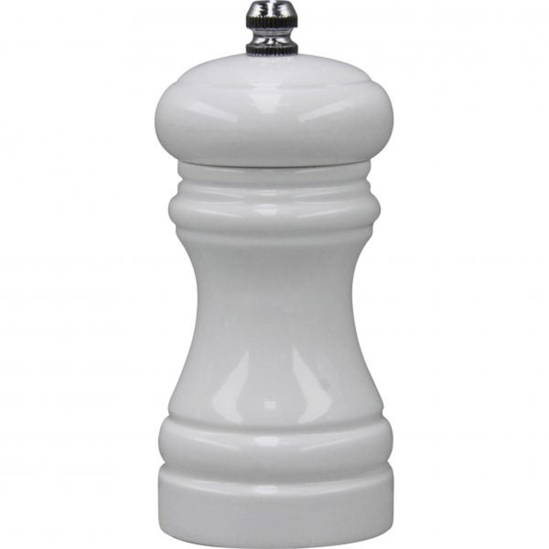 Salt-Pepper Mill - 115mm, Caf, White Wood Ceramic: Pack of 1