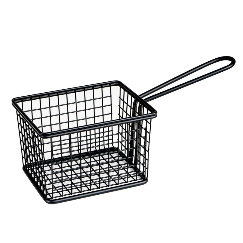 Service Basket - Rectangular, Black 120 x 100 x 80mm: Pack of 1