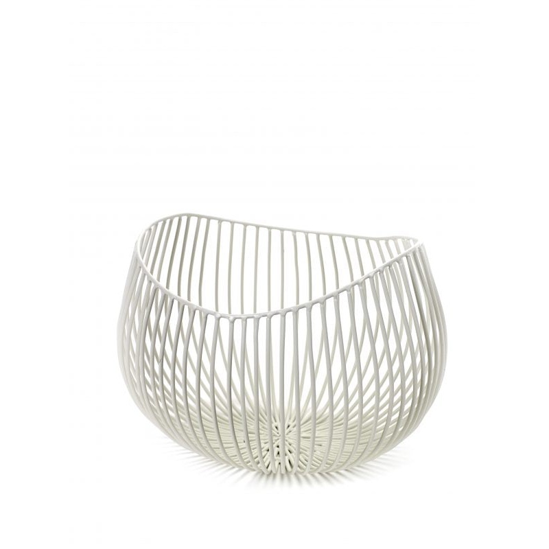 Small Wire Basket - 230x200x160mm, White: Pack of 1