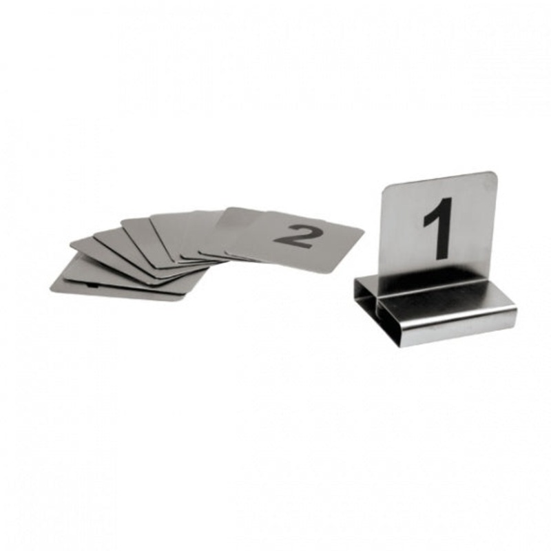 Flat Table Numbers - Stainless Steel, Set 1 - 10