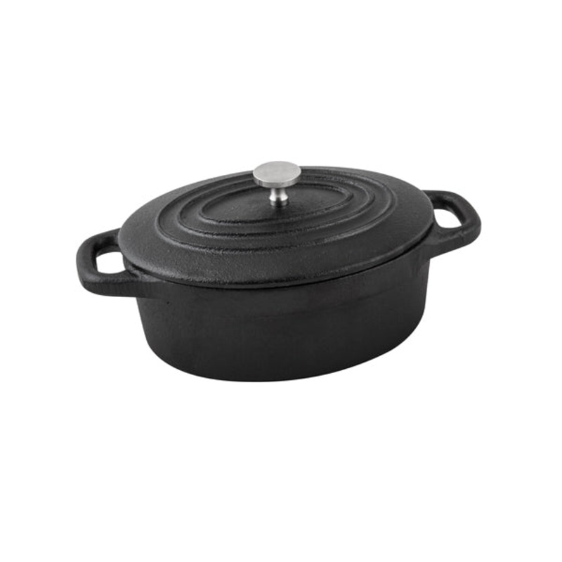 Mini Oval Casserole - Cast Iron, 125 x 50mm: Pack of 1