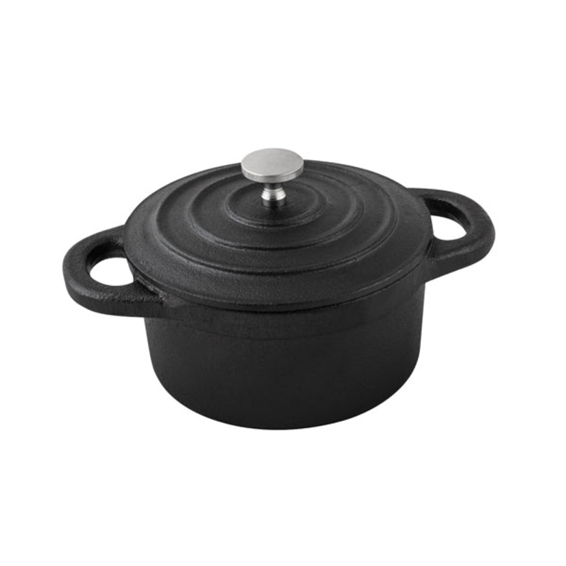 Mini Round Casserole - Cast Iron, 100 x 50mm: Pack of 1