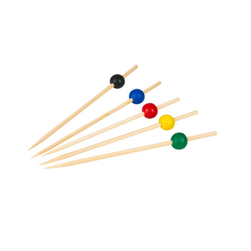 Party Pick - Bamboo, Assorted Colours, 125mm: Pack of 120