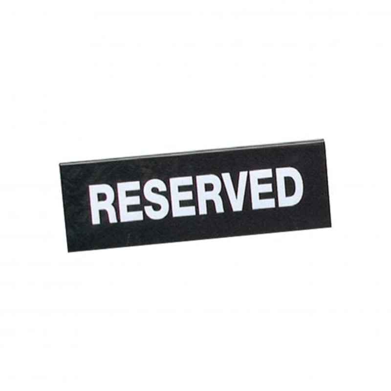 Reserve Double-Sided Sign - Black: Pack of 10