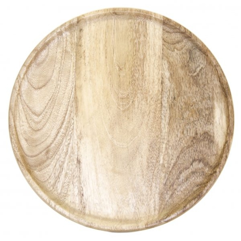 Round Serving Board - 300x15mm, Mangowood, Natural