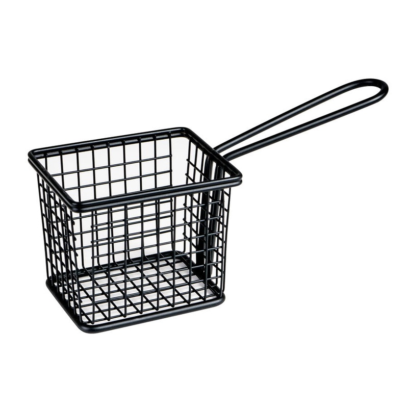 Service Basket - Rectangular, Black 94 x 78 x 80mm: Pack of 1