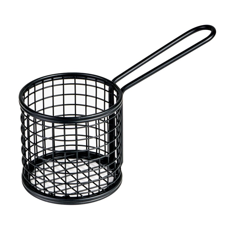 Service Basket - Round, Black - 84 x 80 x 180mm