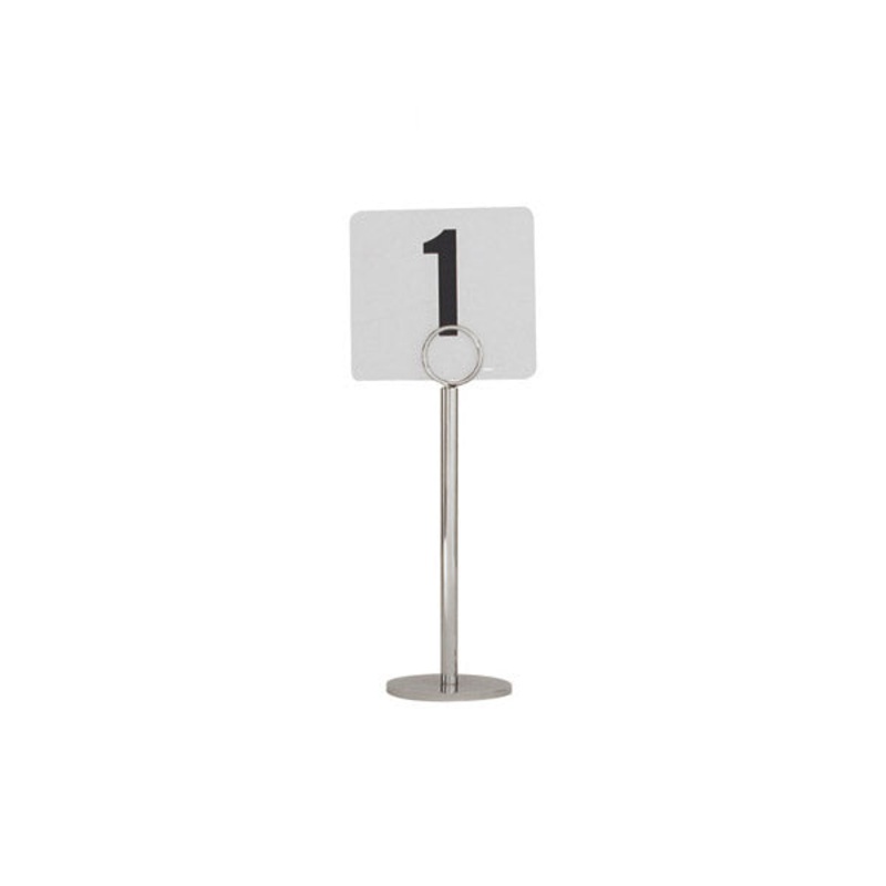 Table Number Stand - Ring Clip, 200mm, Heavy Base: Pack of 1
