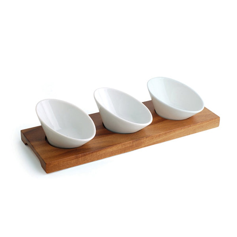 Tapas Set - W-3 Dishes, 305 x 105 x 20mm: Pack of 1