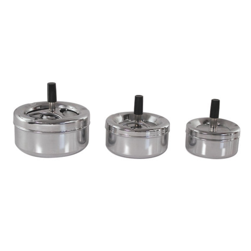 Wind Proof Ashtray - Stainless Steel, 100mm