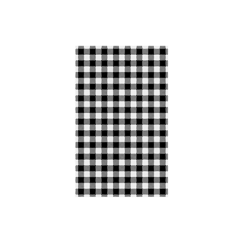 Gingham Greaseproof Paper - Black, 190 x 310mm (200 Sheets)