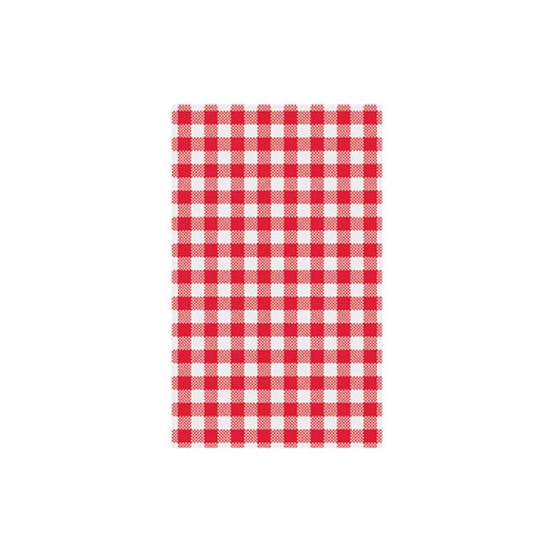 Gingham Greaseproof Paper - Red , 190 x 310mm (200 Sheets)