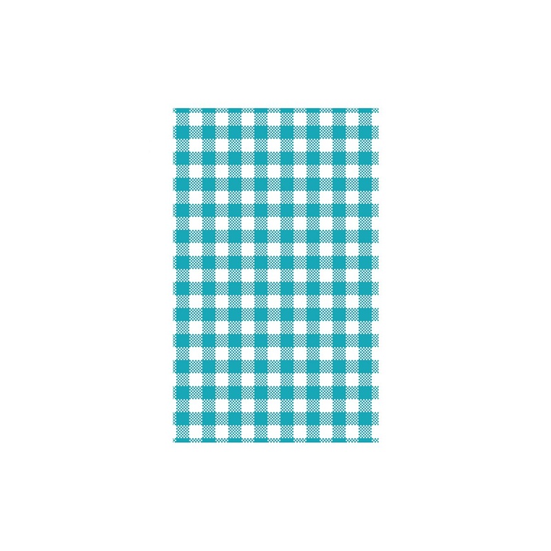 Gingham Greaseproof Paper - Teal, 190 x 310mm (200 Sheets)