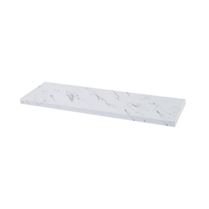 Rectangular Board - 530x162mm, Form, White Marble effect: Pack of 1