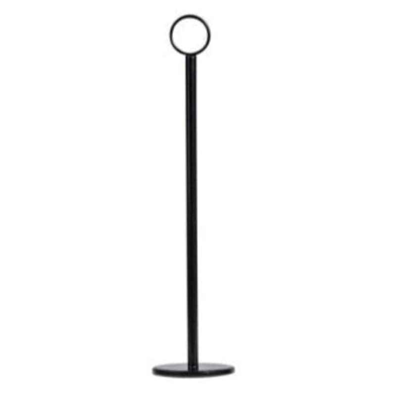 Table Number Stand - Ring Clip, 200mm Black: Pack of 1