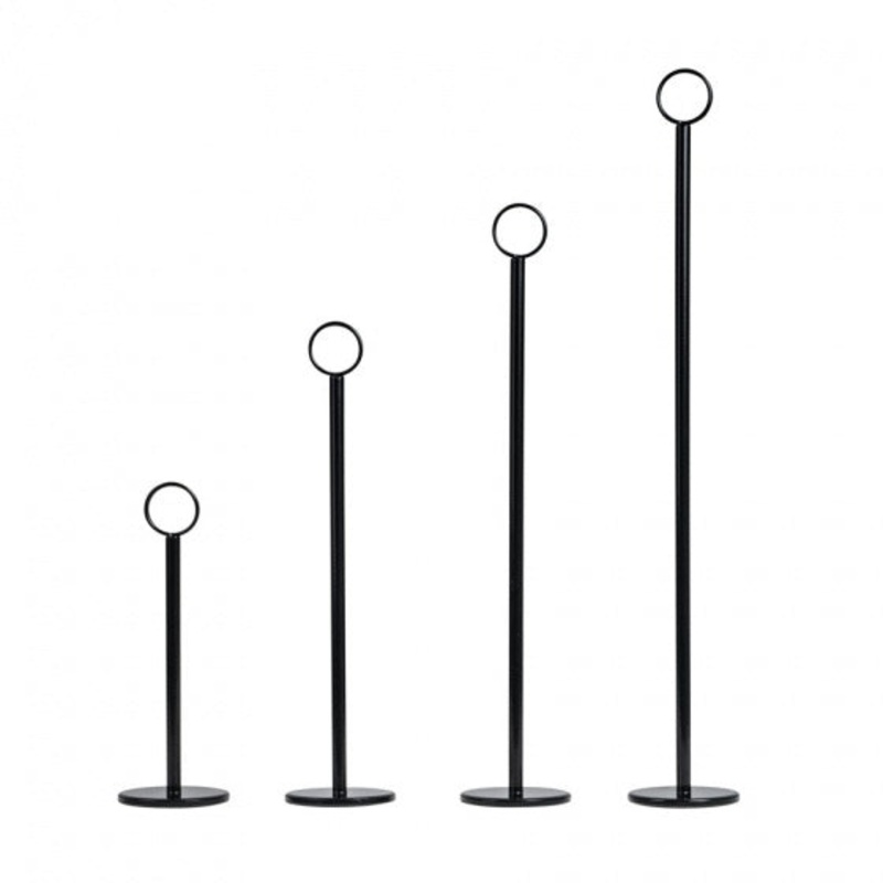 Table Number Stand - Ring Clip, 450mm Black