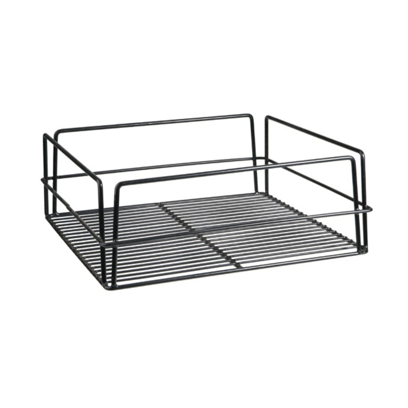 Glass Basket - Square, Black 355 x 355 x 125mm, High Sides: Pack of 10