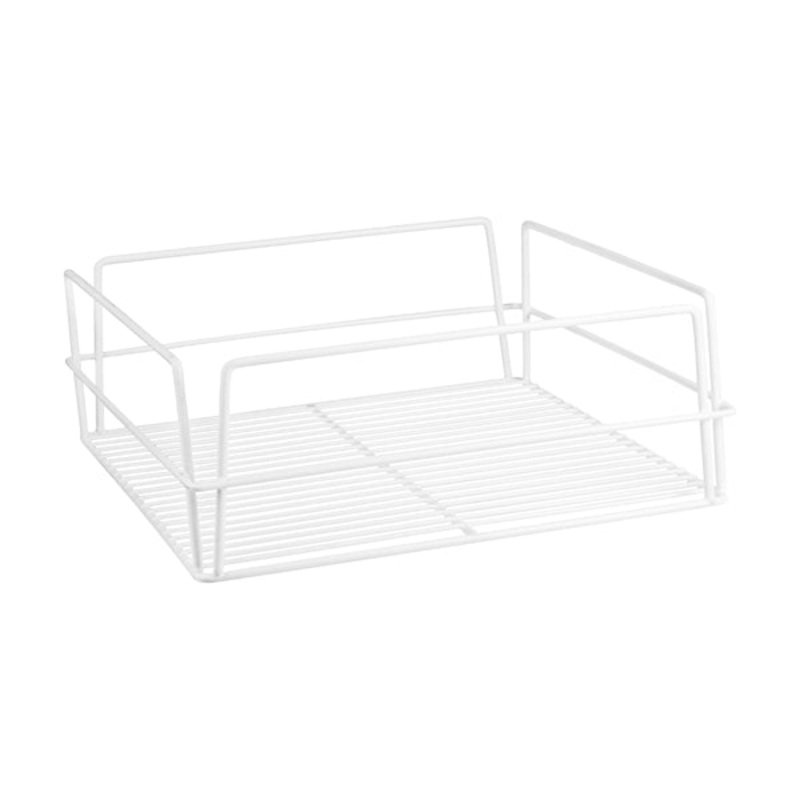 Glass Basket - Square, White 355 x 355 x 125mm, High Sides: Pack of 10