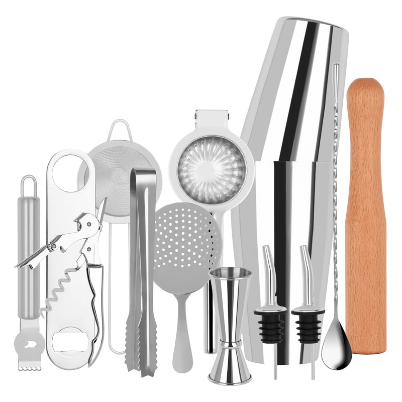 Cocktail Set - 14Pc, In Bartender Roll: Pack of 1