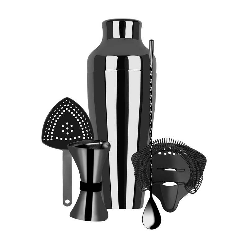 Cocktail Set - Gun Metal, 5Pc: Pack of 1