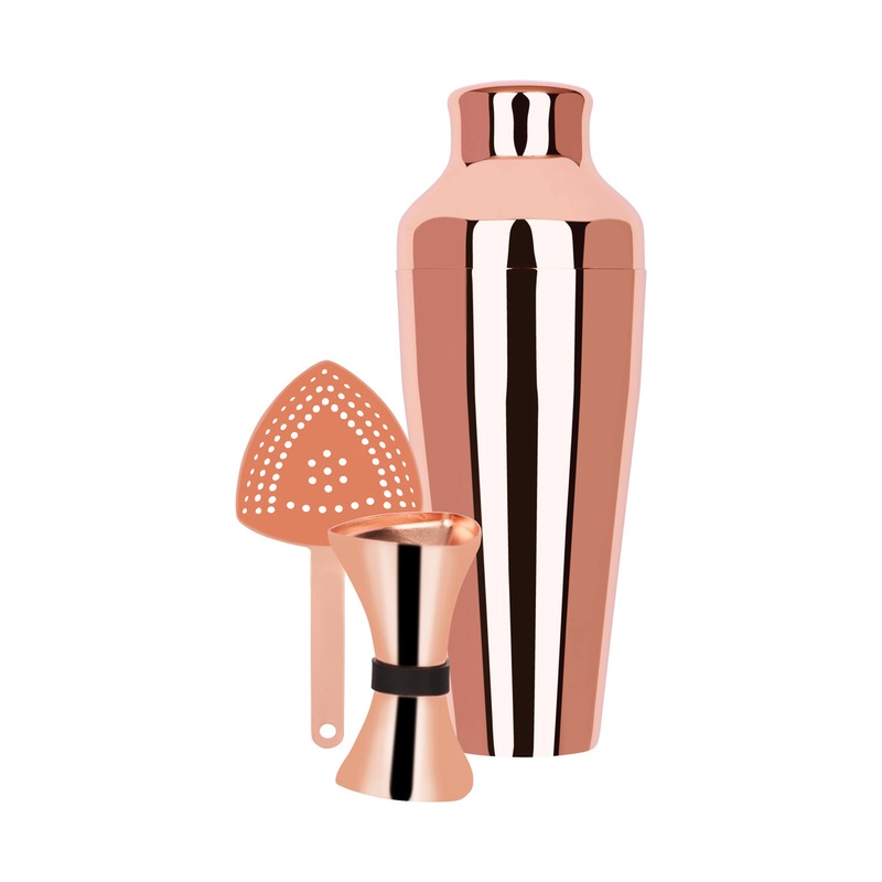 Cocktail Set - Rose Gold, 3Pc: Pack of 1