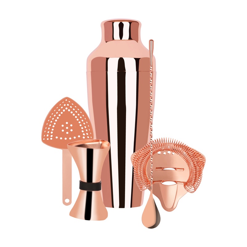 Cocktail Set - Rose Gold, 5 Piece