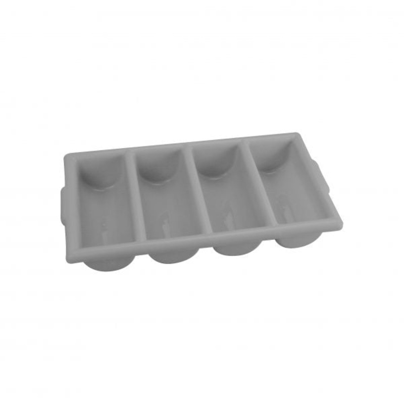 Cutlery Box With 4 Compartments - Grey