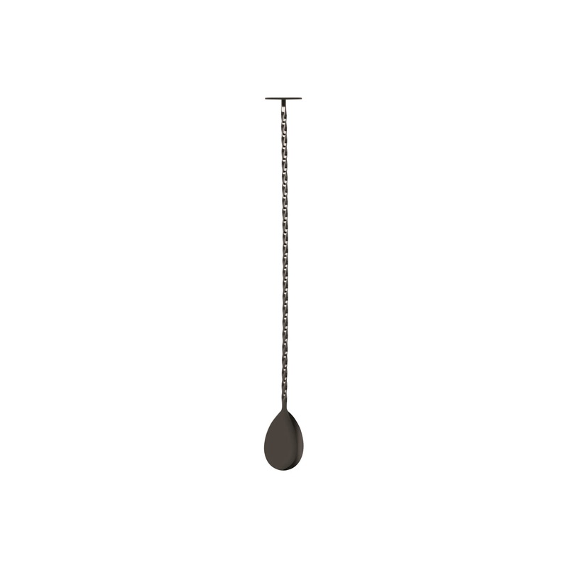 Tail Disk Bar Spoon - W/Muddler, Gun Metal