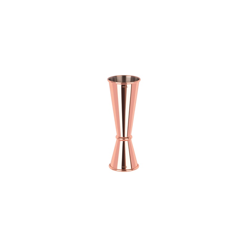 Tokyo Jigger - W/Curled Edge, Rose Gold, 30/60Ml: Pack of 1