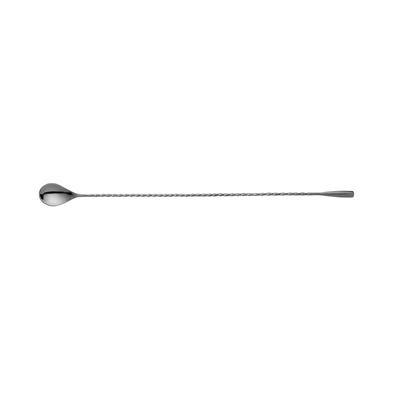 Bar Spoon with Drop - 405mm, Black Moda