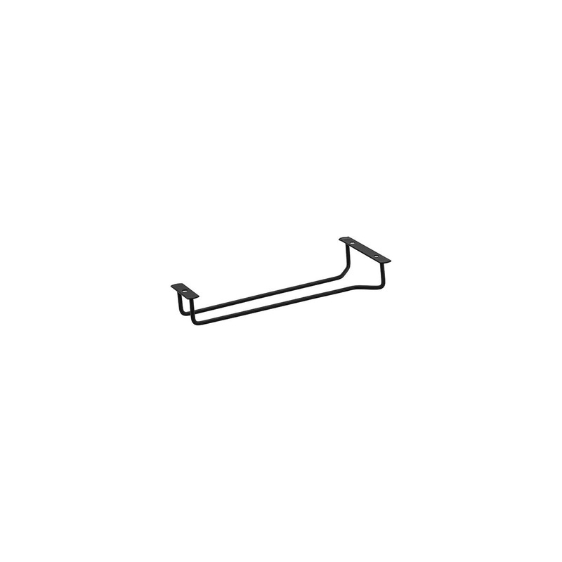 Glass Hanger - Single Row, Black, 250mm