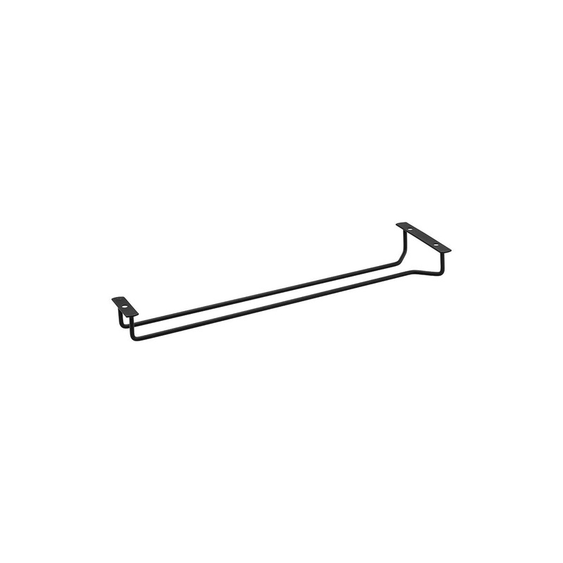 Glass Hanger - Single Row, Black, 400mm