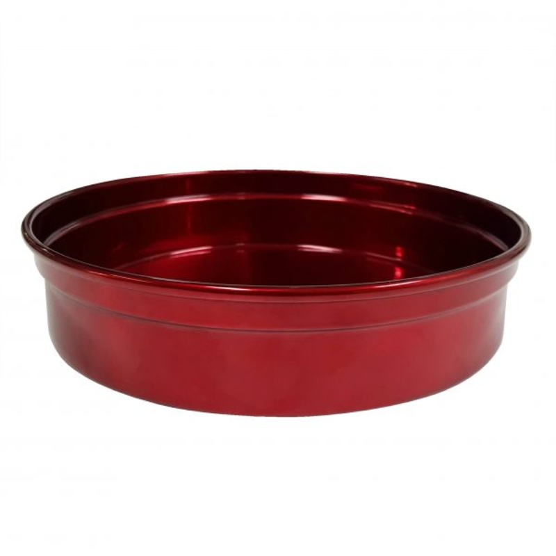 Round Bar Tray - 240x50mm, Red Aluminum: Pack of 1