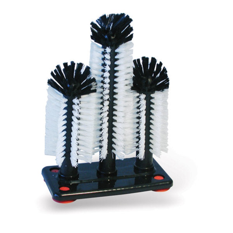 Triple Glass Brush - with Suction Cups