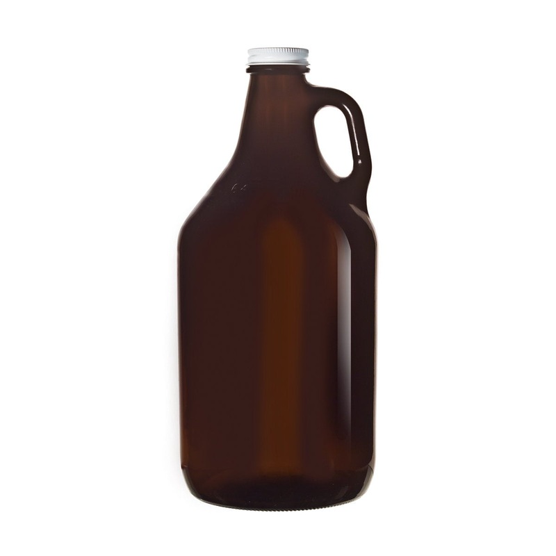 Amber Growler W/Lid - 1893 ml: Pack of 6