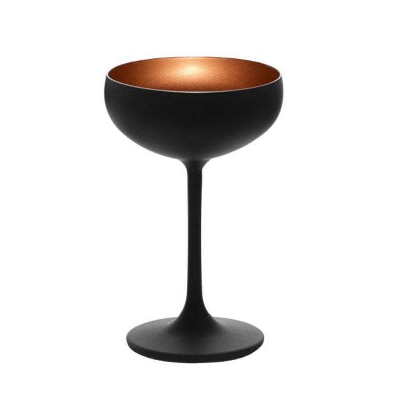 Champagne Coupe - 230ml, Olympic, Matt Black-Bronze: Pack of 24
